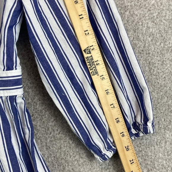 Madewell maxi dress size 6 boho nautical stripe tiered cottagecore coastal beach - Picture 5 of 13